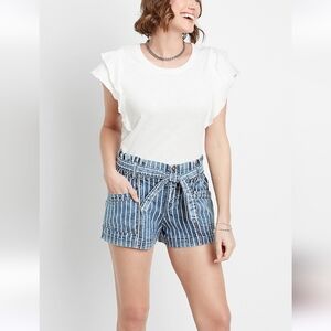 Maurices high rise striped shorts